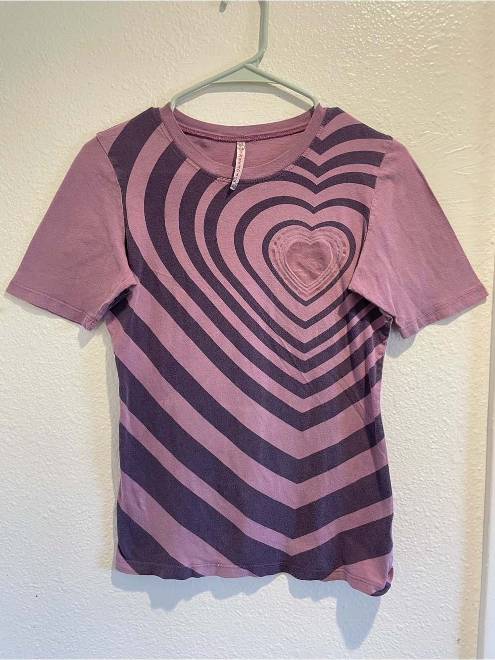 Morbid Threads Hypnotic Heart Tee 💜 Y2K Goth Graphic Top 🌀